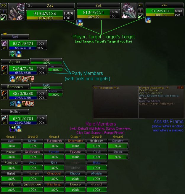 X-Perl UnitFrames vanilla wow addon